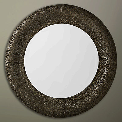 Libra Filigree Round Wall Mirror, 70 x 70cm, Dark Grey